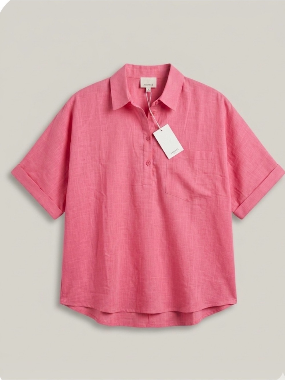 ANDREE BY UNIT / Women’s Plus / Cotton Pullover / coral pink / NWT
